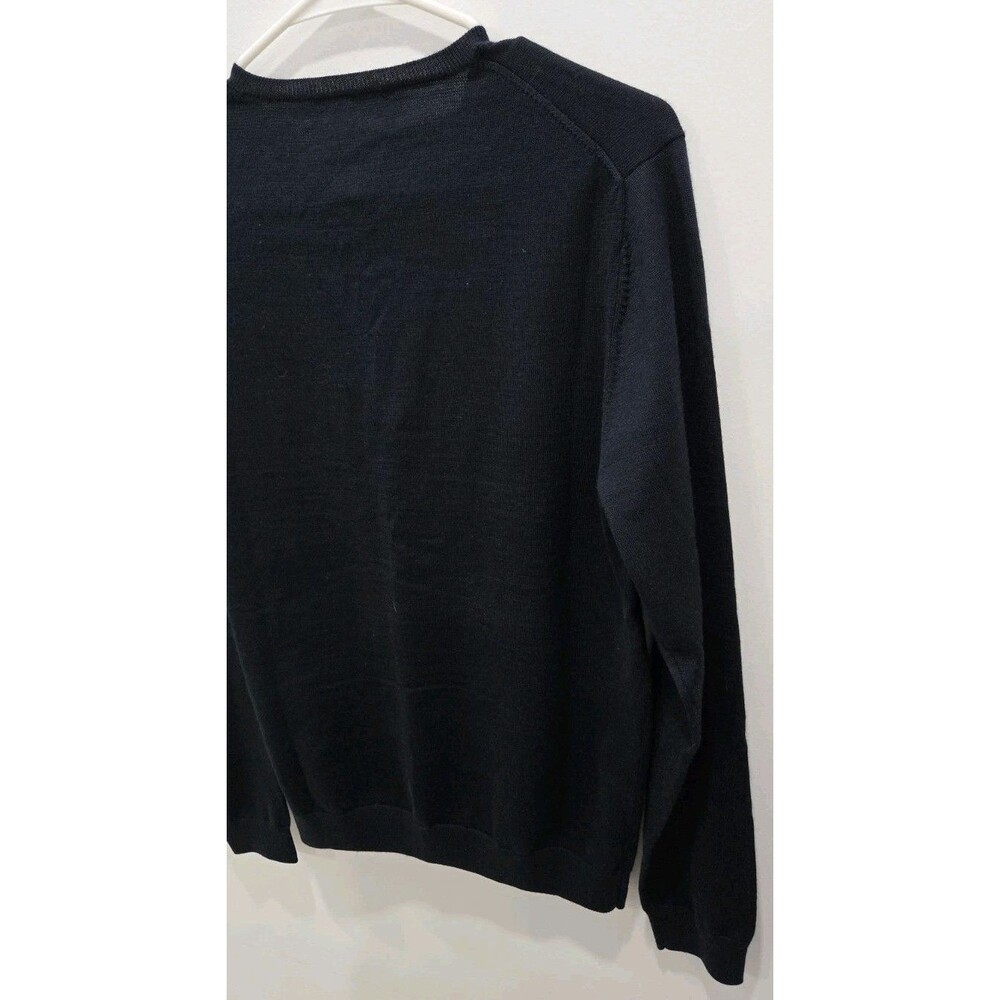 Tiffany & Co Wardrobe - V-neck Sweater - Mens Sz L - Navy - Wool Blend - Casual - Picture 7 of 7